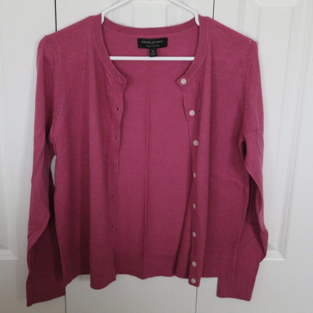 Banana Republic Pink Cardigan Size Medium